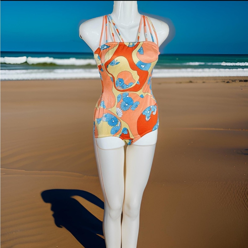 Vintage 1960s  MOD one-piece swimsuit